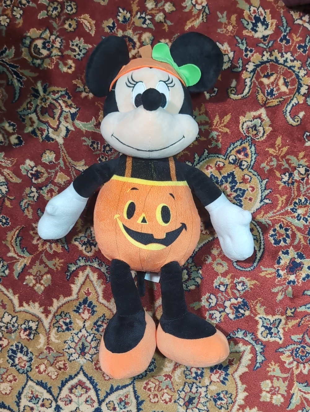 Disney MINNIE MOUSE Halloween Pumpkin Jack O'Lantern Plush 20” JustPlay New 2022